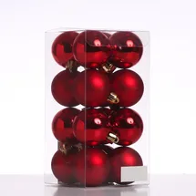 MARELIDA Christbaumkugeln Weihnachtskugeln bruchfest D: 4cm rot 16er Set