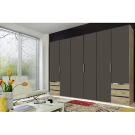 WIMEX Level 300 x 216 x 58 cm Plankeneiche Nachbildung/graphit mit Schubladen