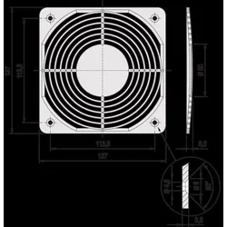 SCHROFF Schutzgitter 60225053