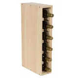 Proregal Weinregal VINCELLAR MOD HxBxT 60x12x30cm | Schmal Modul für 6 Flaschen Massives Kiefernholz Natur Holz, Kiefer, Rechteckig, 12x60x30 cm, Wohnzimmer, Regale, Weinregale