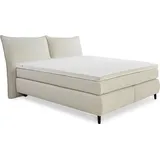 'massivart' Boxspringbett Hacienda 180 x 200 cm Stoff Beige