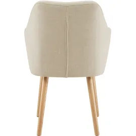 SalesFever Armlehnstuhl Strukturstoff beige