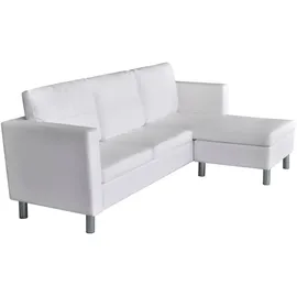 vidaXL Modulsofa 3-Sitzer Kunstleder Weiß