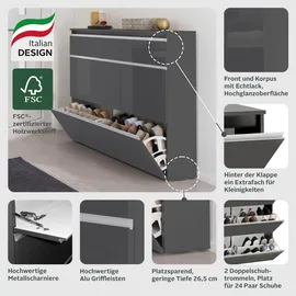 INOSIGN Magic Schuhkommode 120 x 108 x 27 cm hochglanz lackiert / weiß