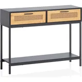 FineBuy FB100053 Konsolentisch 100 x 30 x 75 cm schwarz
