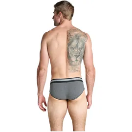 Jockey Slip Cotton Stretch Grau/Schwarz S 3er Pack