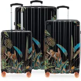 Hauptstadtkoffer Q-Damm - 3er Kofferset - Handgepäckskoffer 54 cm, mittelgroßer Koffer 68 cm + großer Reisekoffer 78 cm, Hartschale ABS, TSA, Design Leopard