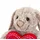 Brubaker Hase Kuscheltier mit Herz Rot und Schlappohren - I Love You - 28 cm Plüschhasen Geschenk - Stofftier Kuschelhase - Plüschtier Grau Braun