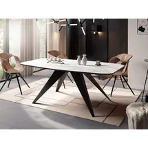 WFL GROUP Ausziehtisch 180 x 76 x 90 cm weiß