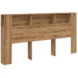 vidaXL Bett-Kopfteil mit Ablagen Artisan-Eiche 200x18,5x102,5 cm