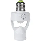 Maclean Brackets Maclean MCE233 Lampenfassung mit Bewegungssensor und Dämmerungssensor E27 Fassung Adapter Erfassungsbereich 360° Sensor Automatische Beleuchtung