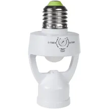 Maclean Brackets Maclean MCE233 Lampenfassung mit Bewegungssensor und Dämmerungssensor E27 Fassung Adapter Erfassungsbereich 360° Sensor Automatische Beleuchtung