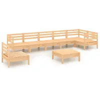 vidaXL 8-tlg. Garten-Lounge-Set Massivholz Kiefer