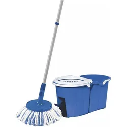 Clever Clean Wischmop 2 Kammer Filtersystem Mops Wischen Eimer 360°
