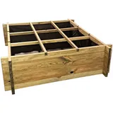Habitat et Jardin Habitat Garten Hochbeet 90 x 28 x 90 cm Hellbraun