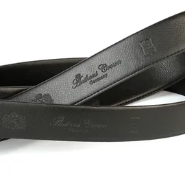 Anthoni Crown Herrengürtel Leder schwarz 100 cm