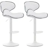 CLP Barhocker, Weiß, Metall, 46x88x49 cm, Esszimmer, Barmöbel, Barhocker