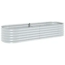 vidaXL Garten-Hochbeet verzinkter Stahl 240 x 80 x 44 cm Silber