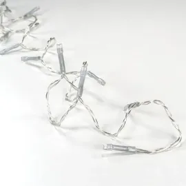 Nipach LED-Lichterkette 10 m warmweiß transparentes Kabel