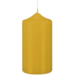 Kopschitz Kerzen 8 Stumpen Kerzen Spitzkopf Senf Mustard 250 x Ø 60 mm