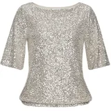 LASCANA Paillettenshirt Damen champagner Gr.40/42