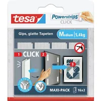 Tesa Klettband Powerstrips CLICK Medium 5,4 kg 2 St.