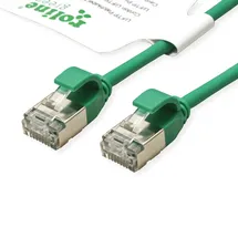 ROLINE GREEN U/FTP Patchkabel Cat.6A (Class EA), LSOH, slim, grün, 2 m