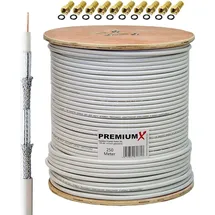 PremiumX BASIC Koaxialkabel 135dB 250 m Weiß