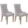 CLP Esszimmerstuhl Aberdeen Stoff antik-hell/grau 2er Set