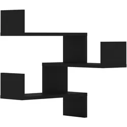 vidaXL Wand-Eckregale 2 Stk. Schwarz 40x40x50 cm Holzwerkstoff