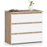 abamihome Nachtschrank Akord 60 x 35 x 57 cm Weiß