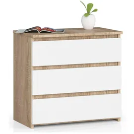 abamihome Nachtschrank Akord 60 x 35 x 57 cm Weiß
