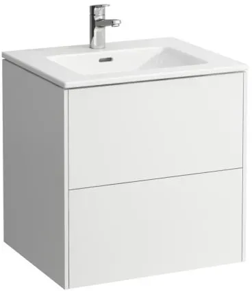 LAUFEN Pro S Base Waschtisch mit Unterschrank 60 cm H8649602611041 Waschtisch-Set, 60x50cm, 2 Schubladen, weiß glänzend