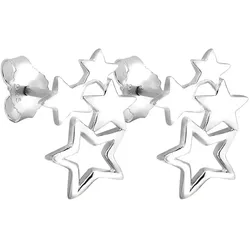Elli Sterne Astro Trend Filigran 925 Sterling Silber Ohrringe   Damen 