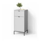 livinity Livinity® Badschrank, Weiß, 40 x 87 cm mit Tür und Schublade