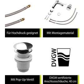 SANITOP-WINGENROTH Zina Waschtischarmatur Verchromt