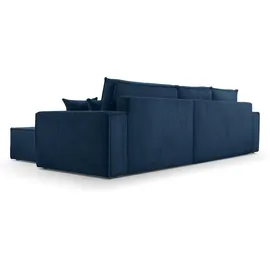 ax living Blau Cord Couch L Form – Cedria L+R Wohnlandschaft 287cm