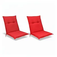 Beautissu Niederlehner Auflage 100 x 50 x 6 cm rot 2 St.