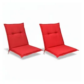Beautissu Niederlehner Auflage 100 x 50 x 6 cm rot 2 St.
