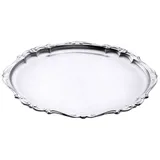 Contacto Edelstahl Barock-Tablett oval 37 x 29 cm
