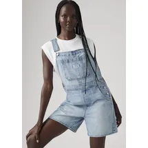 Levi's Latzhose "UTILITY SHORTALL", Damen, Gr. M (38), N-Gr, summer job, Web, Obermaterial: 100% Baumwolle, unifarben, relaxed fit ca. Mitte Oberschenkel, Hosen, Sommerhose im Five-Pocket Style