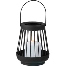 B & S Laterne Windlicht Metall Schwarz