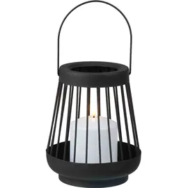 B & S Laterne Windlicht Metall Schwarz