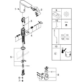 Grohe Bau Cosmopolitan E Sensor-Armatur chrom 36451000