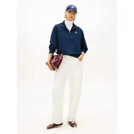 Tommy Hilfiger TH Script Half Zip Sweatshirt Night Navy L