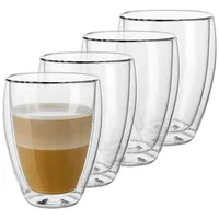Gentor Doppelwandige Gläser Kaffeegläser Set, 2x250 ML - Ideal