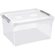 Curver 243813 Aufbewahrungsbox HANDY stapelbar (L x B x H) 490 x 390 x 250 mm Transparent, Silber 1