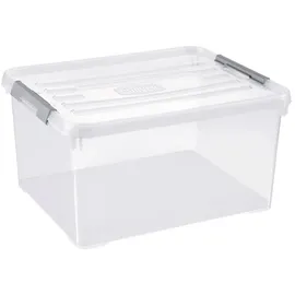 Curver 243813 Aufbewahrungsbox HANDY stapelbar (L x B x H) 490 x 390 x 250 mm Transparent, Silber 1