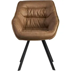 Kadima Design Esszimmerstuhl `Loche`: Samtbezug, Eisenstandbeine, 60x85x64 cm, einfache Montage. Beige, Material: Stoff, 64x60x85 cm