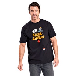 Motomania Biker Airbag T-Shirts schwarz, XXXL